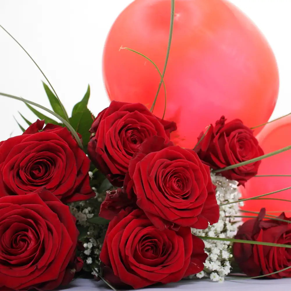 Rote Rosen zum Valentinstag